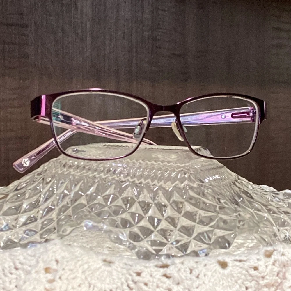 2 Pair Girls Eyewear Frames 1 plastic 1 Metal with Spring Hinges